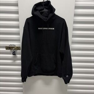 RARE White Phosphor Wraith Champion Pullover Hoodie Size Large
